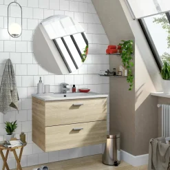 Mobile lavandino 2 cassetti 70x45x50h cm rovere - Tico