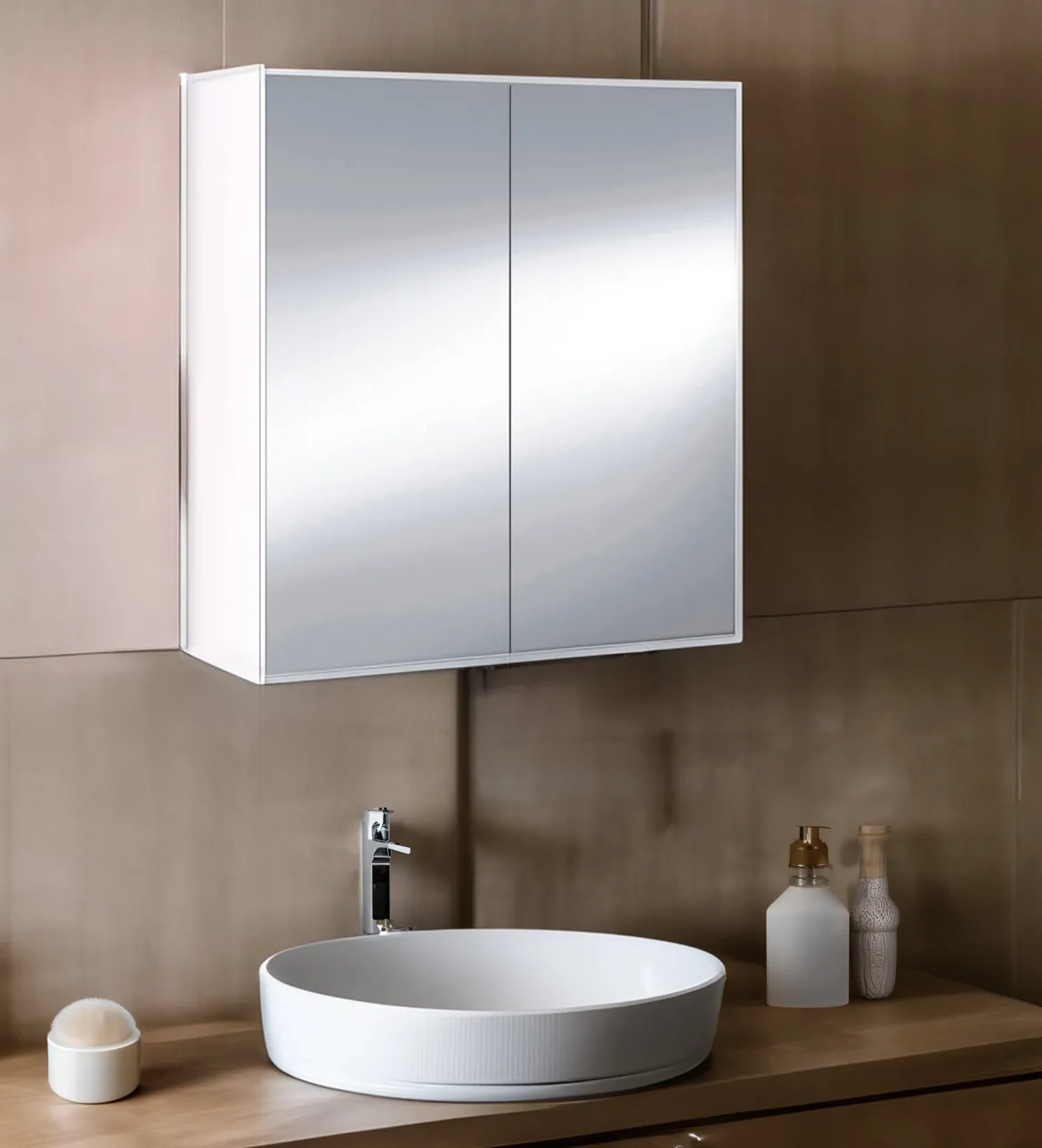 Mobile pensile 2 ante 60x65h cm bianco lucido - Andaluso