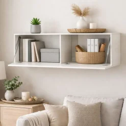Mobile Pensile Beige Modulabile un Ripiano 150x40h cm, Un'anta - Laghetto
