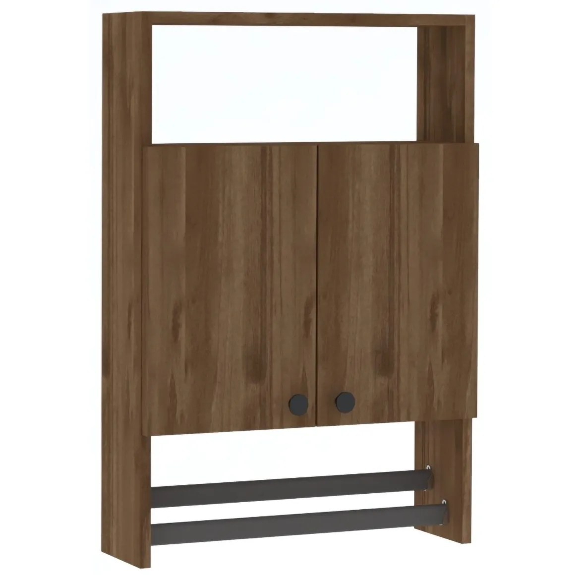 Mobile Pensile Marrone Noce 2 Ripiani Apertura Battente 60x87h cm, 2 Ante - Tanagro