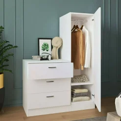Mobile per ingresso con 3 cassetti bianco 60x72h cm - Jaime