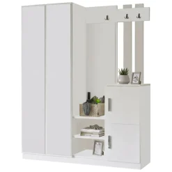 Mobile per ingresso grande 3 ante bianco 147x179h cm - Hene