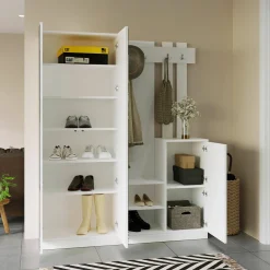 Mobile per ingresso grande 3 ante bianco 147x179h cm - Hene