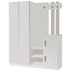Mobile per ingresso grande 3 ante bianco 147x179h cm - Hene