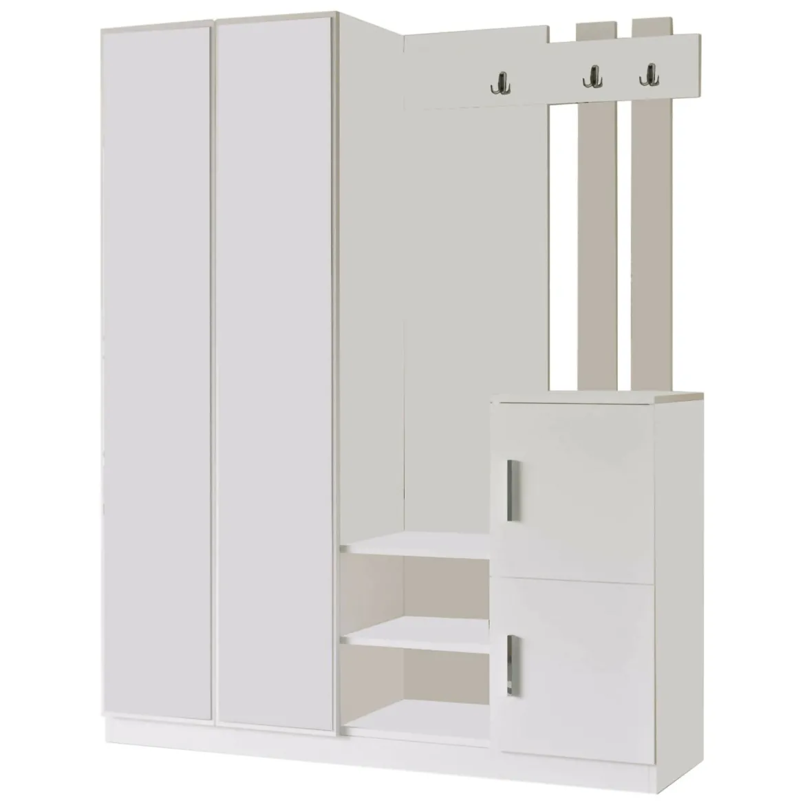 Mobile per ingresso grande 3 ante bianco 147x179h cm - Hene