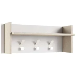 Mobile per ingresso minimal sospeso bianco e rovere 90x34h cm - Angry