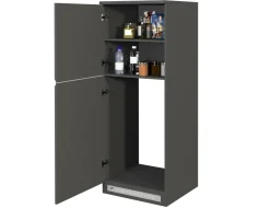 Mobile portafrigo 2 ante 60x165h cm antracite e ardesia - Mesarthim