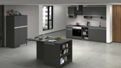 Mobile portafrigo 2 ante 60x165h cm antracite e ardesia - Mesarthim