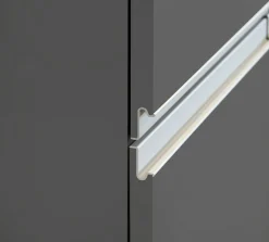 Mobile portafrigo 2 ante 60x165h cm antracite e rovere - Mesarthim