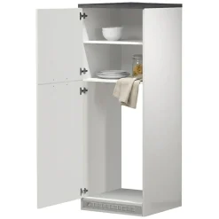 Mobile portafrigo 2 ante 60x165h cm bianco lucido e ardesia - Mesarthim