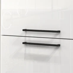 Mobile portafrigo 2 ante 60x165h cm bianco lucido e ardesia - Mesarthim