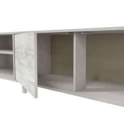 Mobile Porta tv Beige Bianco Anticato Cassetti un Ripiano 180x40x47h cm, 2 Ante - Nociglia