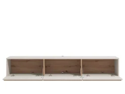 Mobile Porta tv Beige Marrone Rovere un Ripiano 3 Ante 192x41.5x32h cm, 3 Vani - Paitone