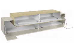 Mobile Porta tv Beige 3 Ripiani 4 Vani 200x45x51.5h cm, 3 Ante - Cassino