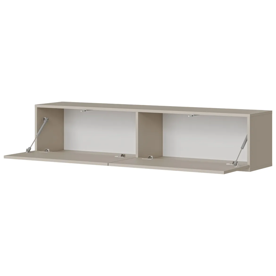 Mobile Porta tv Beige un Ripiano 2 Ante 144x32x32h cm, led Incluso - Mocogno