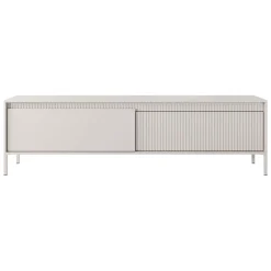 Mobile Porta tv Beige un Ripiano 2 Ante 200x30x46h cm, un Vano - Vesuviana