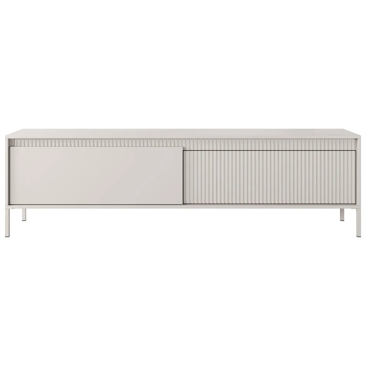 Mobile Porta tv Beige un Ripiano 2 Ante 200x30x46h cm, un Vano - Vesuviana