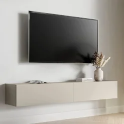 Mobile Porta tv Beige un Ripiano 2 Ante 200x32x32h cm, un Vano - Mocogno
