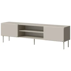 Mobile Porta tv Beige un Ripiano 2 Ante 200x42x60h cm, 4 Vani - Mornago