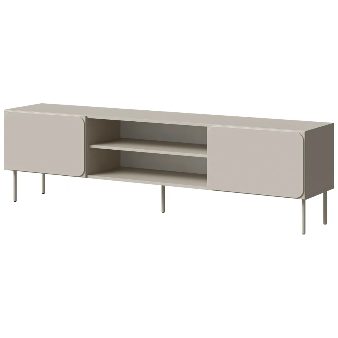 Mobile Porta tv Beige un Ripiano 2 Ante 200x42x60h cm, 4 Vani - Mornago