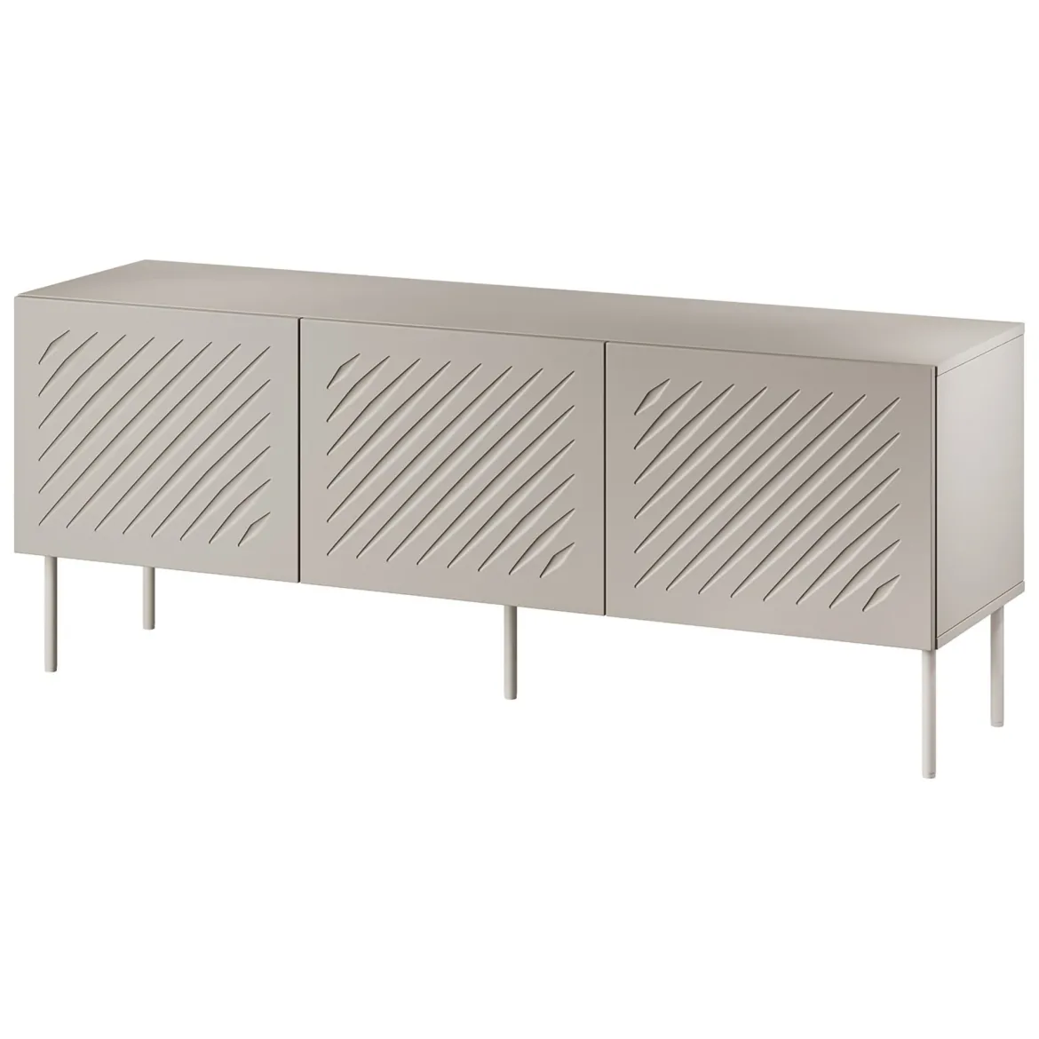 Mobile Porta tv Beige un Ripiano 3 Vani 150.5x42x60h cm, 3 Ante - Termoli