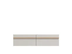 Mobile Porta tv Bianco Crema Marrone Rovere un Ripiano 2 Vani 128x41.5x32h cm, 2 Ante - Sirolo