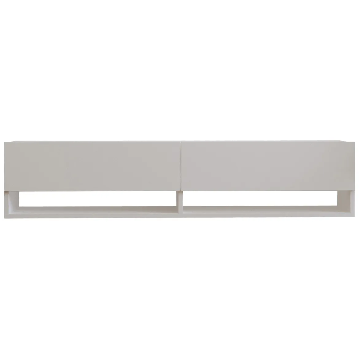 Mobile Porta tv Bianco 2 Ripiani Un'anta 160x27x33h cm, con Pensile - Cuorgne