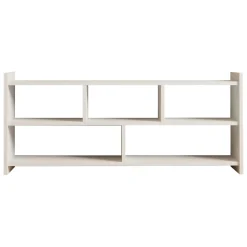 Mobile Porta tv Bianco 5 Ripiani 5 Vani 118x28x55h cm, Peso Supportato 40 kg - Loreglia