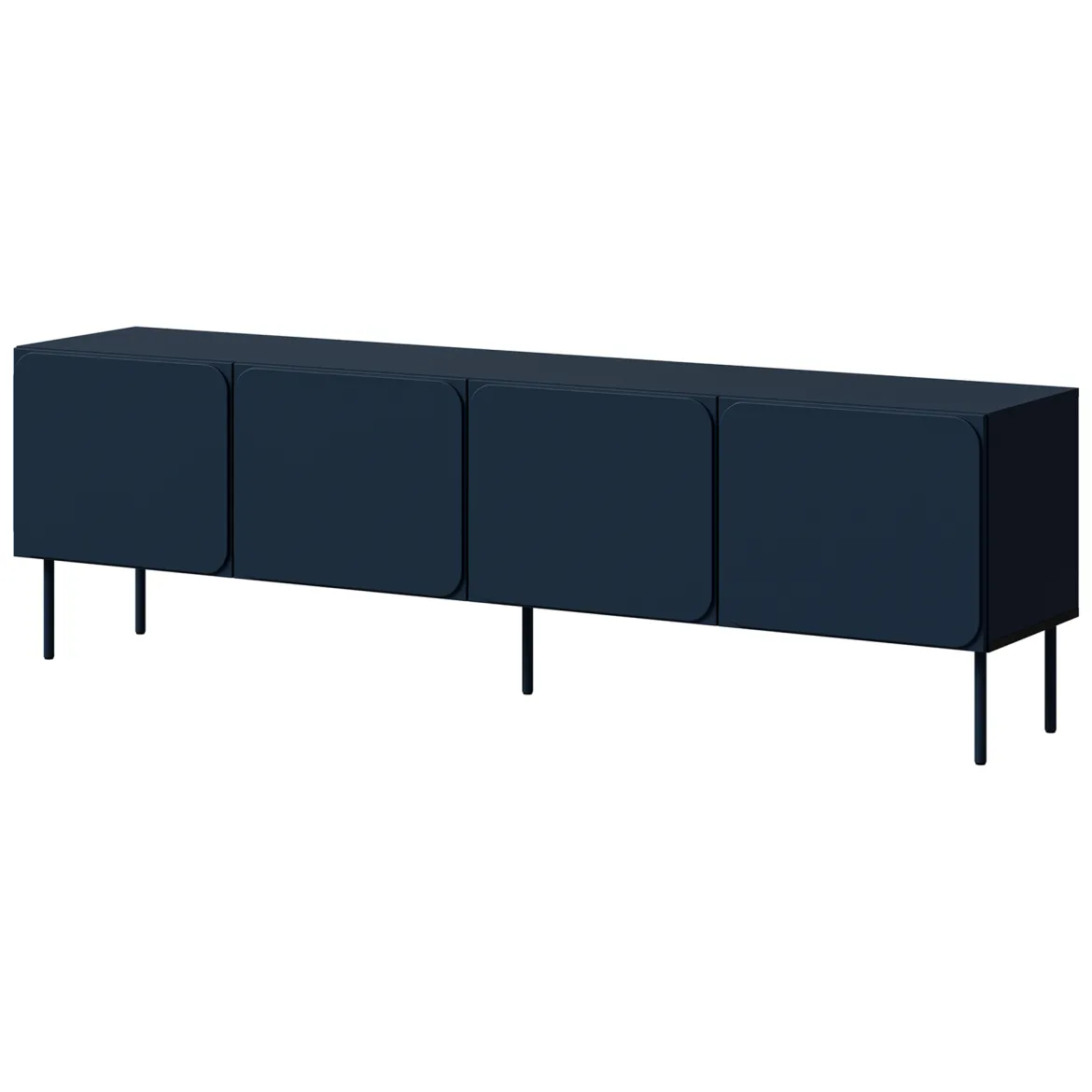 Mobile Porta tv blu un Ripiano 2 Ante 200x42x60h cm, 4 Vani - Mornago