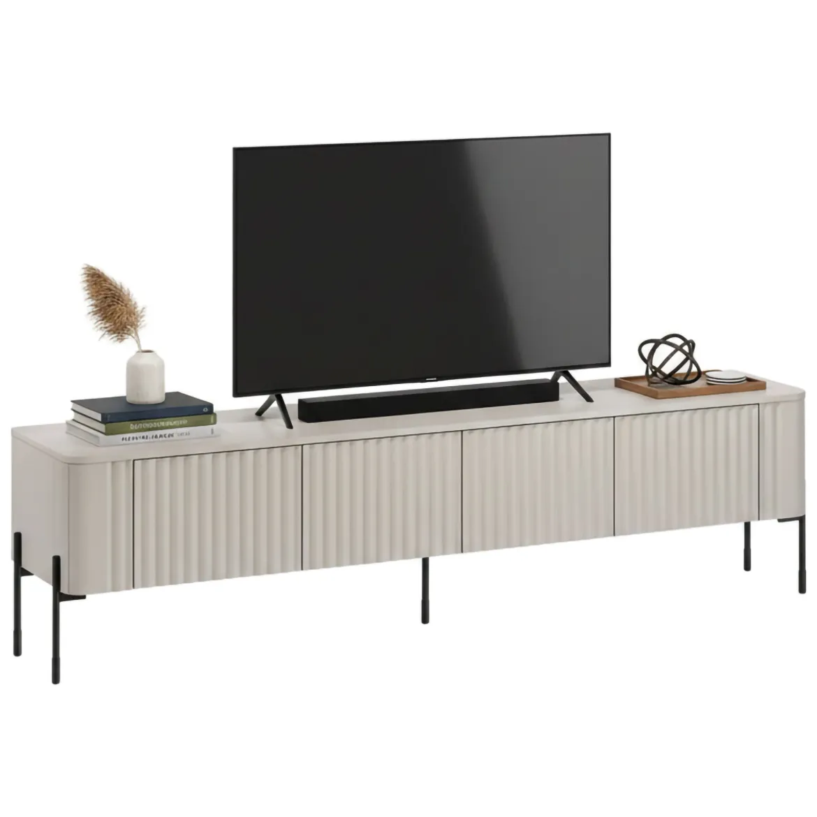 Mobile porta TV Brembana, 190x40 h50 cm, Beige