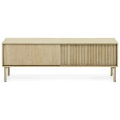 Mobile Porta tv Marrone Rovere 2 Ripiani 2 Ante 180x47x35h cm, 4 Vani - Cantoira