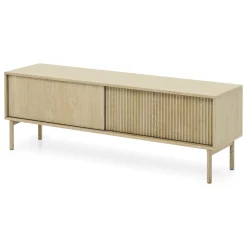 Mobile Porta tv Marrone Rovere 2 Ripiani 2 Ante 180x47x35h cm, 4 Vani - Cantoira