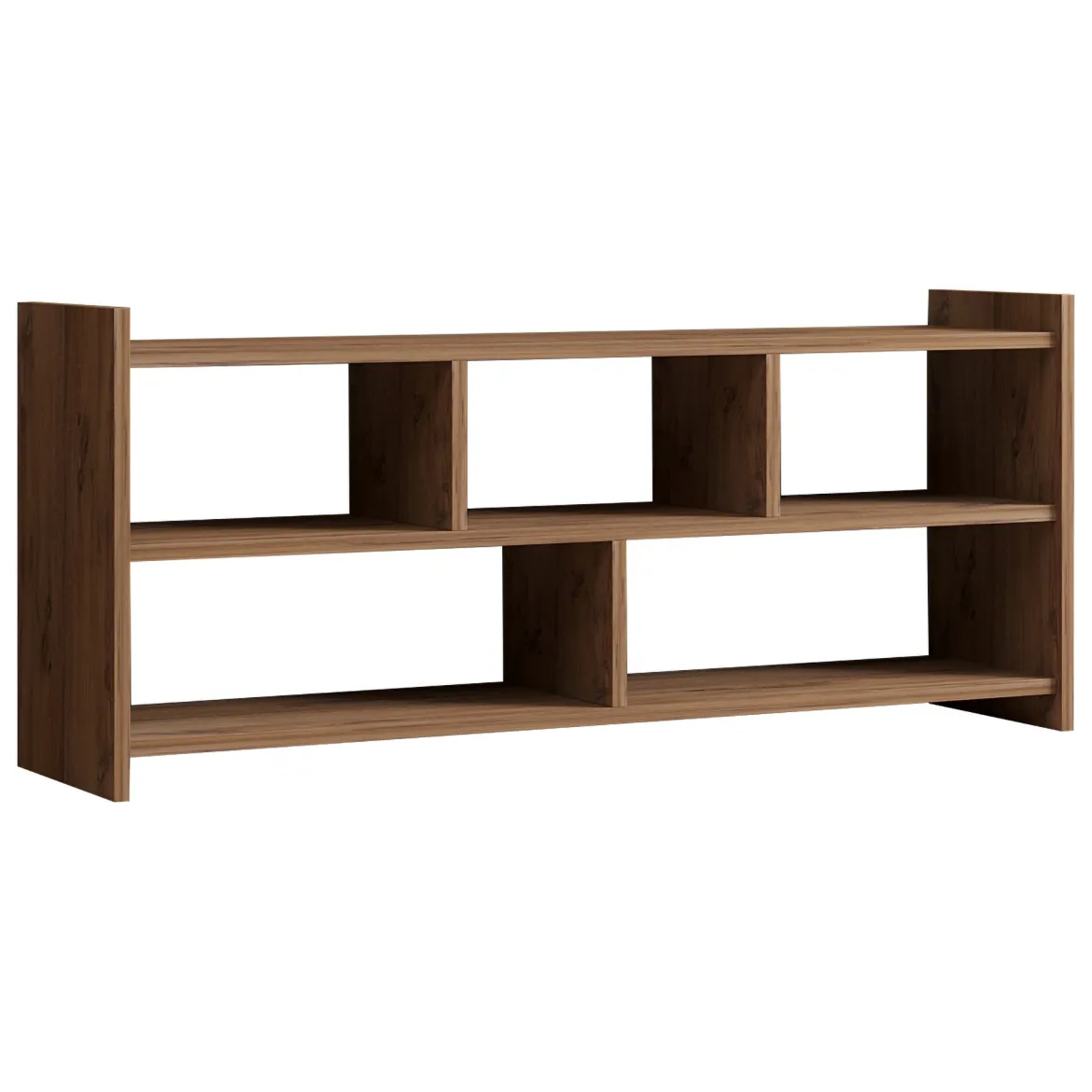 Mobile Porta tv Marrone Rovere 5 Ripiani 5 Vani 118x28x55h cm, Peso Supportato 40 kg - Loreglia