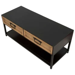 Mobile Porta tv Marrone Rovere Nero 3 Ante Apertura a Ribalta 150x30x45h cm, 3 Vani - Romeno