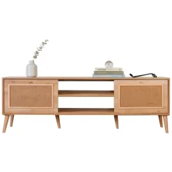 Mobile Porta tv Marrone Rovere un Ripiano Un'anta 120x29x50h cm, 3 Vani - Spinola