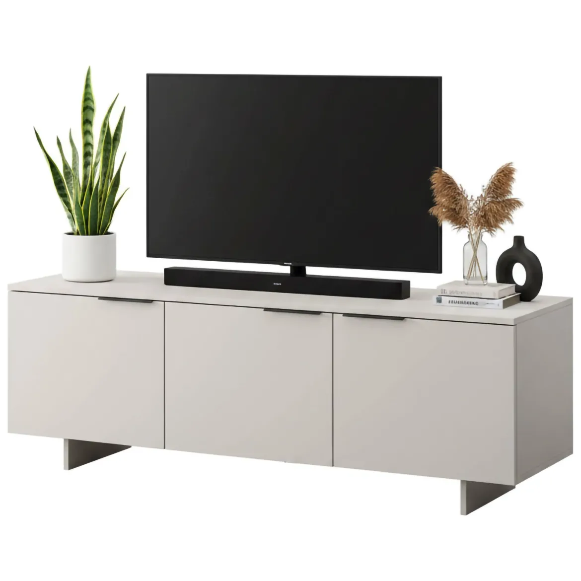 Mobile porta TV Matenano, 150x42 h55 cm, Beige