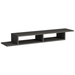 Mobile Porta tv Nero Antracite 3 Vani 3 Ante 160x32x35h cm, Apertura a Ribalta - Surrigone