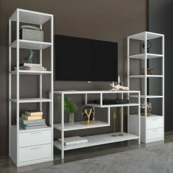 Mobile salotto modulabile 198cm bianco - Felion