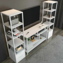 Mobile salotto modulabile 198cm bianco - Felion