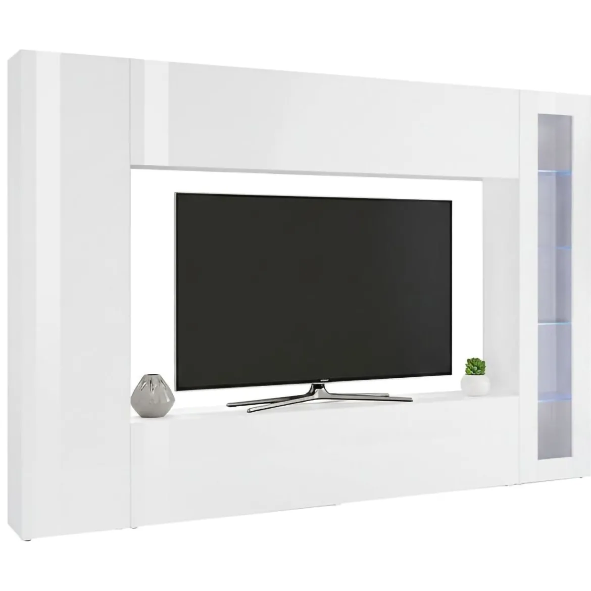 Mobile soggiorno smart 260cm bianco lucido - Amel