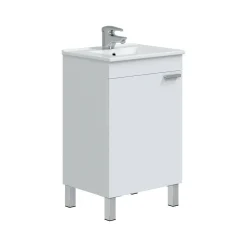 Mobile sottolavabo 1 anta 50x38x80h cm bianco lucido - Iselle