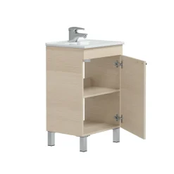 Mobile sottolavabo 1 anta 50x38x80h cm rovere - Iselle