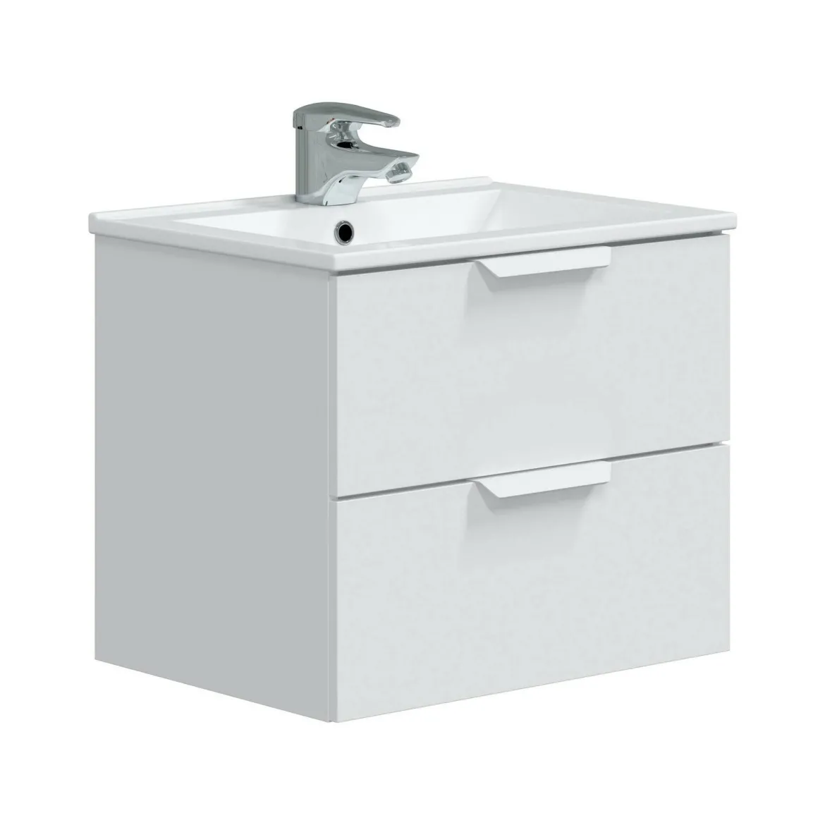 Mobile sottolavabo 2 cassetti 60x45x50h cm rovere - Doksuri