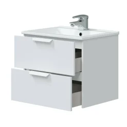 Mobile sottolavabo 2 cassetti 60x45x50h cm rovere - Doksuri