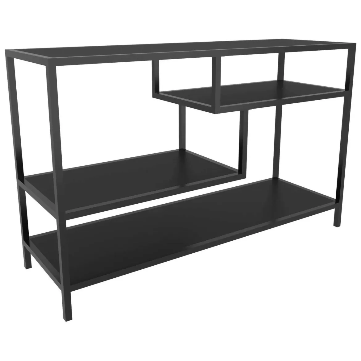 Mobile TV antracite e nero 120x39x75h cm in legno - Ivette