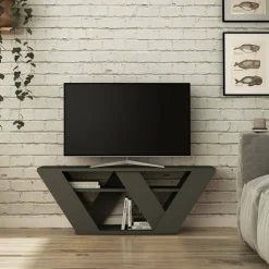 Mobile TV antracite 110x30x40h cm in legno - Amazzonite