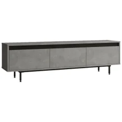 Mobile TV argento e nero 160x35x45h cm 3 ante - Titli