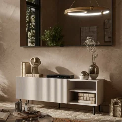 Mobile TV beige 150x42x52h cm 3 ante - Molini