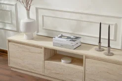 Mobile TV beige 160x29x42h cm 3 ante - Morrigan