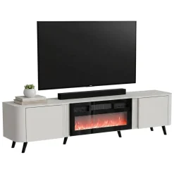 Mobile TV beige 190x40x58h cm 2 ante - Vicino